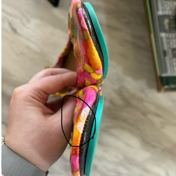 Tieks by Gavrieli Aquarella Pink & Orange Watercolor Floral Ballet Flat - Picture 3 of 8